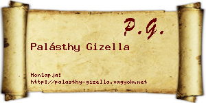 Palásthy Gizella névjegykártya