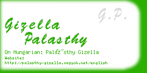 gizella palasthy business card